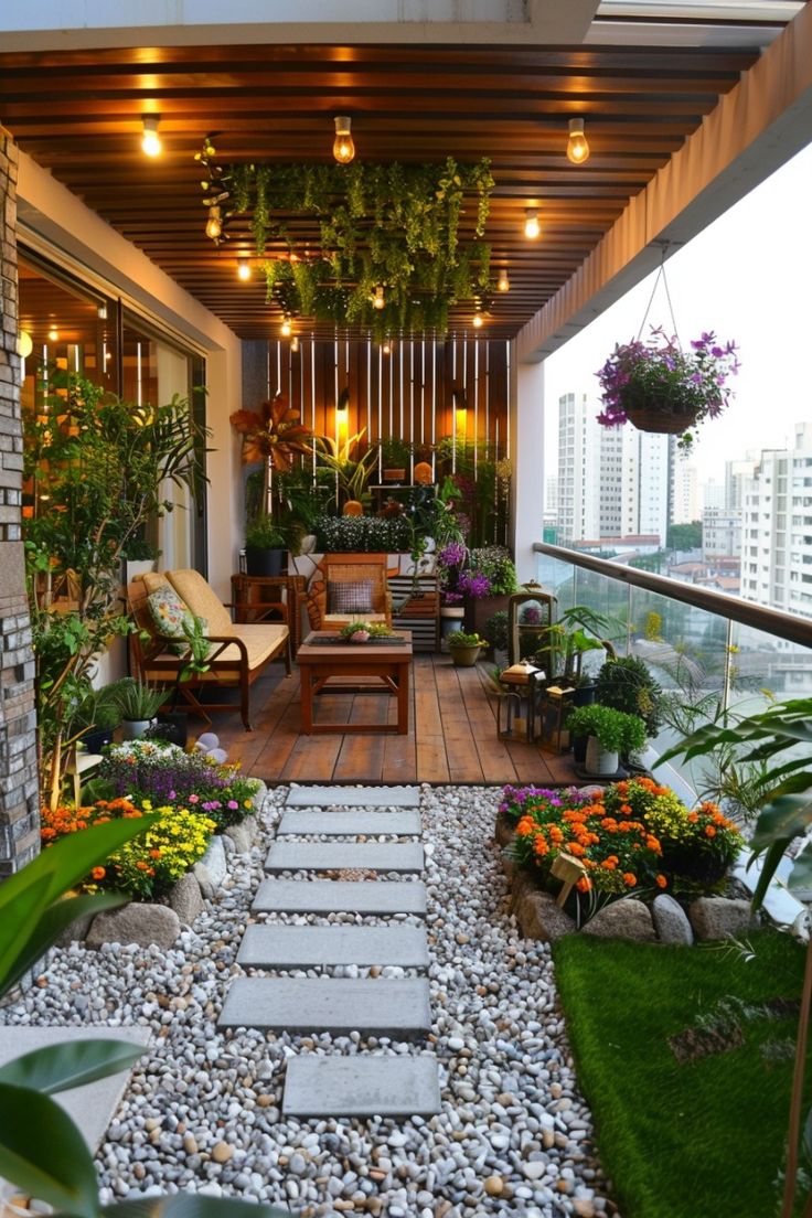 Tiểu cảnh ban công chung cư đẹp - zions
